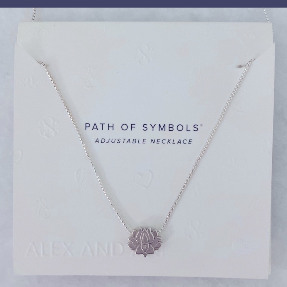 Alex and Ani NWT lotus peace petals necklace 18"